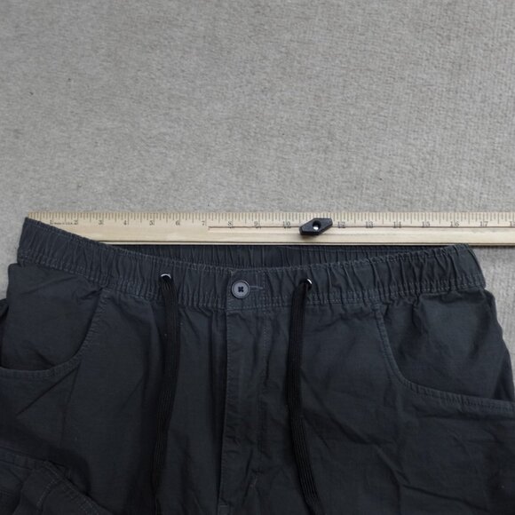 Bylt Shorts 2XL Black Gray Cargo Ripstop Drawstring 6.5" Stretch Waist - Picture 6 of 10